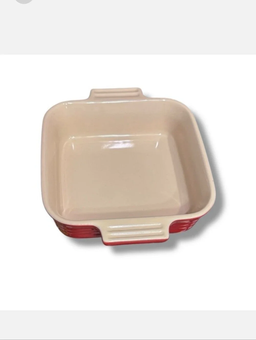 LE CREUSET Stoneware Red Petite Square 6” Casserole Baking Dish